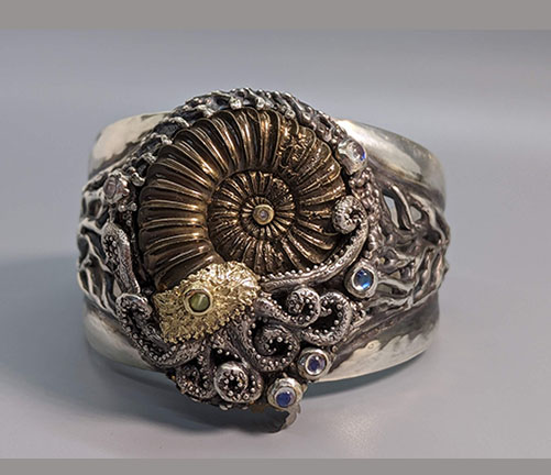 Ammonite Bracelet made by Dan & Linda Baker